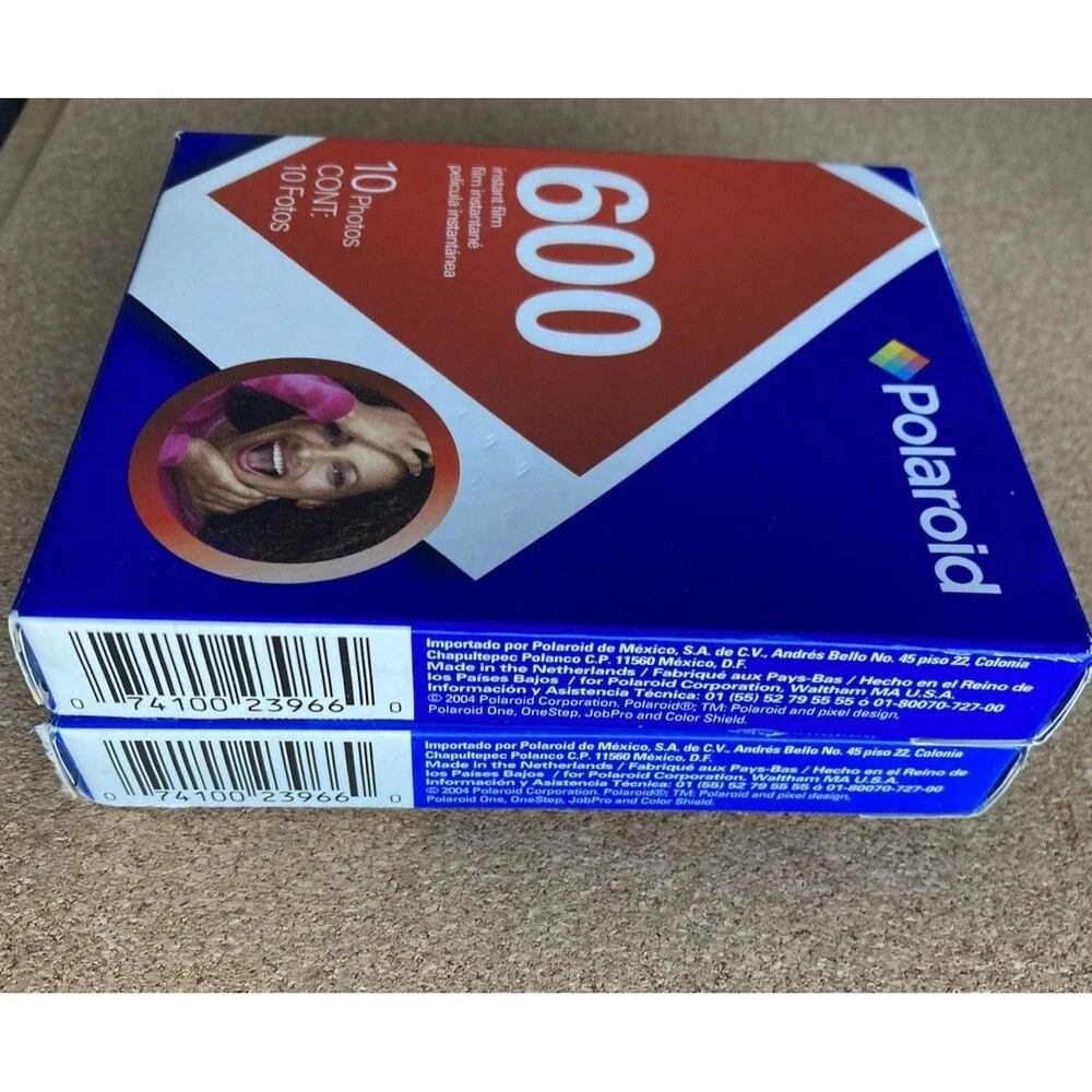 Two Vintage Polaroid 600 Instant Film Packs exp. 05/06 20 Photos Total NIP